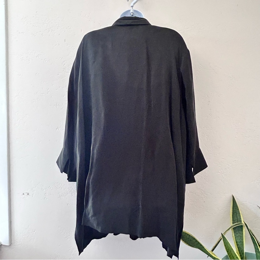 ULLA POPKEN Cupro Swing Button Down Tunic Top Blouse Size 30 - Picture 8 of 13